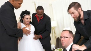 Payton Preslee's Wedding Turns Rough Interracial Threesome