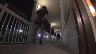 Bored Sissy At Motel - Bondage, Smoking, Public Walks