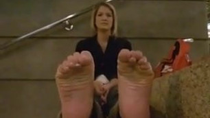 blonde stinky feet