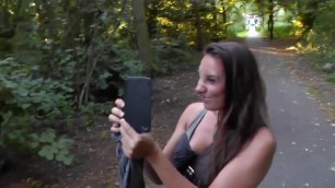 Slut Gets Facialed and Walks Around The Park