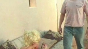 Kinky dude and blonde fuck outdoors