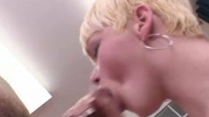 Cum drinking busty blonde teen gives the best head